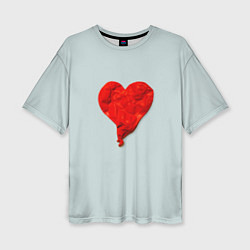 Женская футболка оверсайз Kanye West: Heartbreak