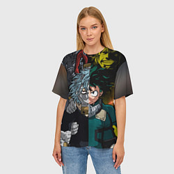 Футболка оверсайз женская Моя геройская академия 1, цвет: 3D-принт — фото 2