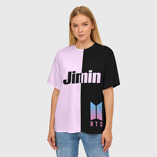 Женская футболка оверсайз BTS Jimin / 3D-принт – фото 3