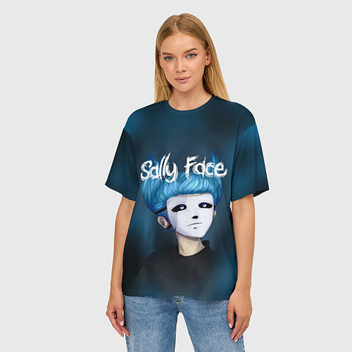 Женская футболка оверсайз Sally Face / 3D-принт – фото 3