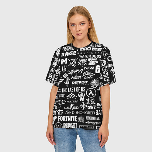 Женская футболка оверсайз Истинный геймер / 3D-принт – фото 3