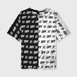 Женская футболка оверсайз Off-White: Black & White