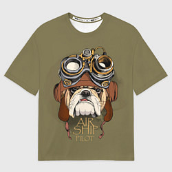 Футболка оверсайз женская Air ship pilot, цвет: 3D-принт