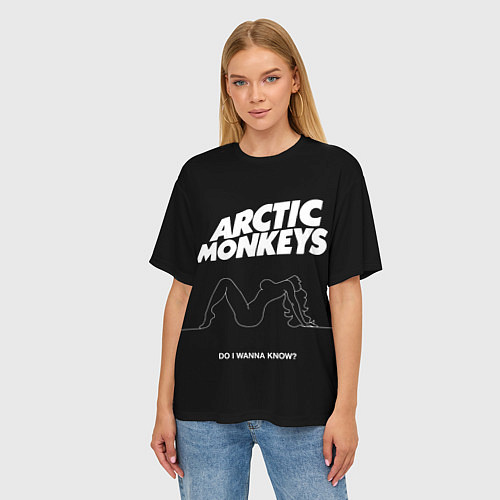 Женская футболка оверсайз Arctic Monkeys: Do i wanna know? / 3D-принт – фото 3