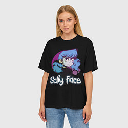 Футболка оверсайз женская Sally Face: Dead Smile, цвет: 3D-принт — фото 2