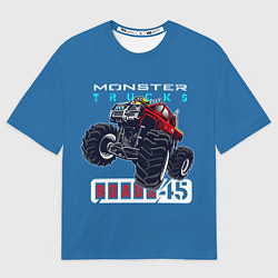 Женская футболка оверсайз Monster trucks