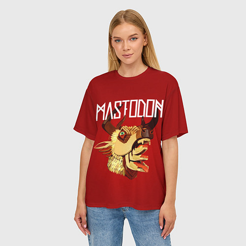 Женская футболка оверсайз Mastodon: Leviathan / 3D-принт – фото 3