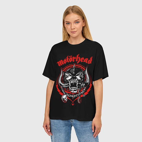 Женская футболка оверсайз Motorhead Demons / 3D-принт – фото 3