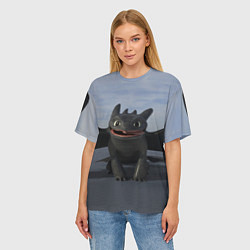 Футболка оверсайз женская Фурия улыбается, цвет: 3D-принт — фото 2