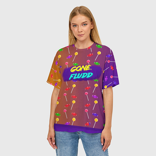 Женская футболка оверсайз Gone Fludd art 5 / 3D-принт – фото 3