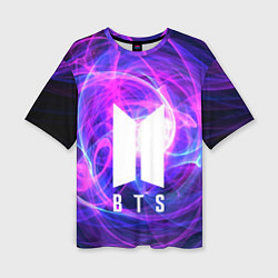 Футболка оверсайз женская BTS: Violet Neon, цвет: 3D-принт