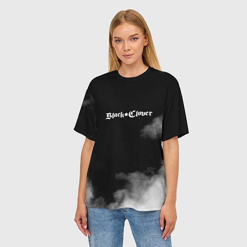 Женская футболка оверсайз Чёрный клевер / 3D-принт – фото 3