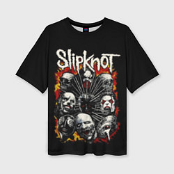 Футболка оверсайз женская Slipknot: Faces, цвет: 3D-принт