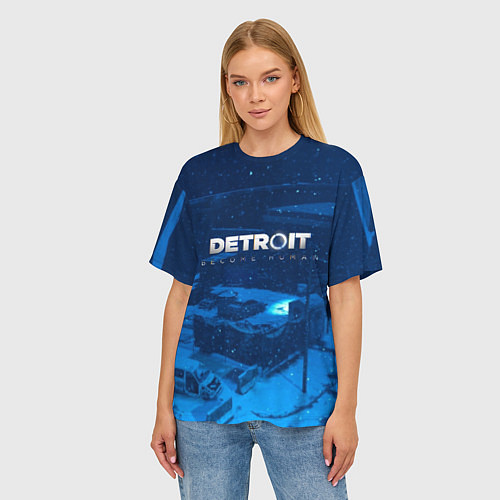 Женская футболка оверсайз Detroit: Become Human / 3D-принт – фото 3