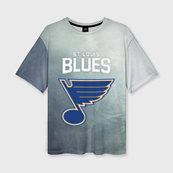 Футболка оверсайз женская St Louis Blues, цвет: 3D-принт