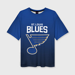 Футболка оверсайз женская St Louis Blues, цвет: 3D-принт