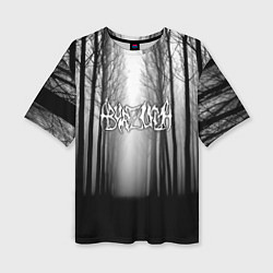 Женская футболка оверсайз Темный лес Burzum