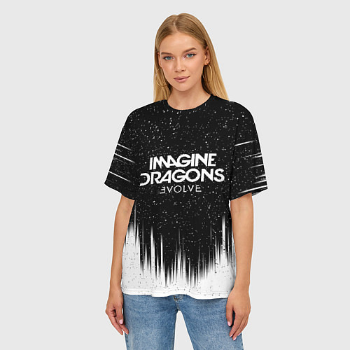 Женская футболка оверсайз IMAGINE DRAGONS / 3D-принт – фото 3