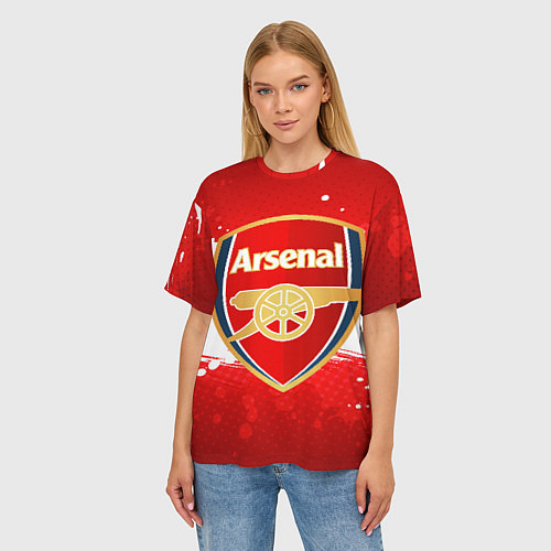 Женская футболка оверсайз Arsenal / 3D-принт – фото 3