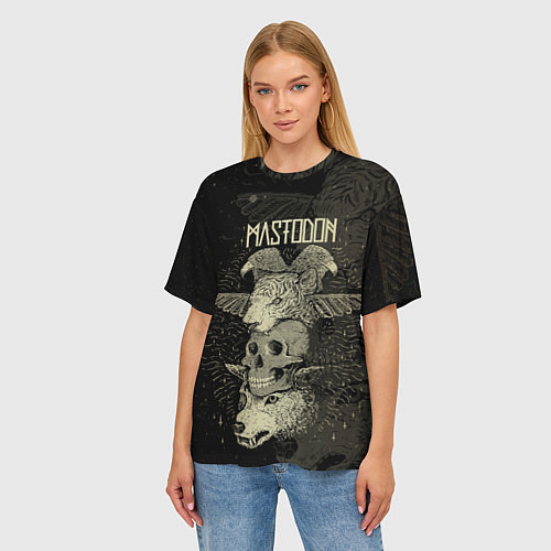 Женская футболка оверсайз Mastodon / 3D-принт – фото 3