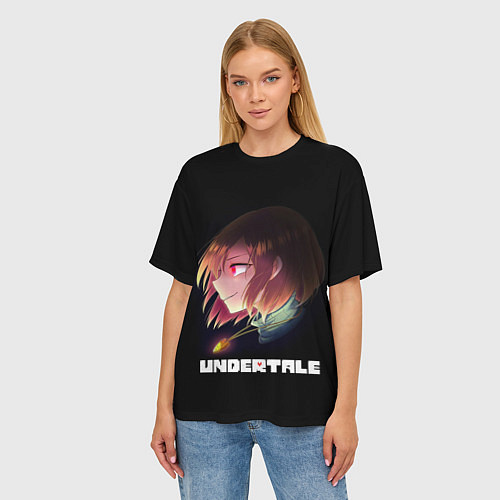 Женская футболка оверсайз UNDERTALE / 3D-принт – фото 3