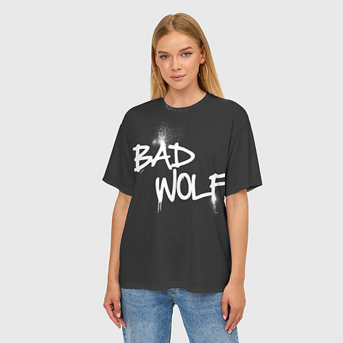 Женская футболка оверсайз Bad Wolf / 3D-принт – фото 3