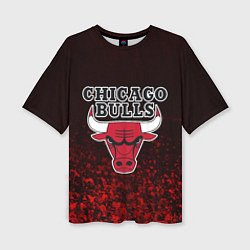 Футболка оверсайз женская CHICAGO BULLS, цвет: 3D-принт