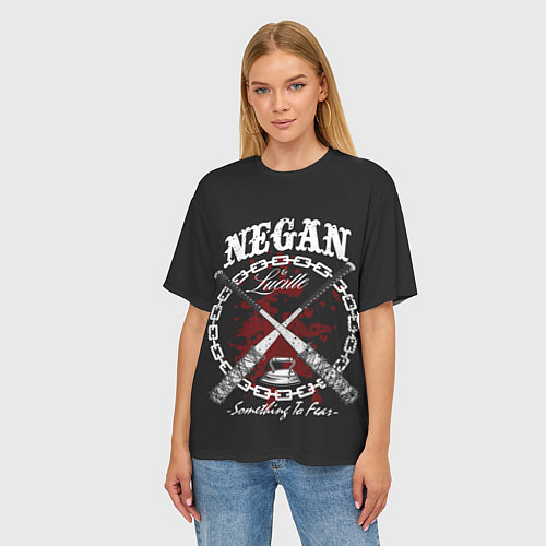 Женская футболка оверсайз The Walking Dead Negan / 3D-принт – фото 3