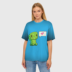 Футболка оверсайз женская MINECRAFT, цвет: 3D-принт — фото 2
