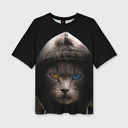 Женская футболка оверсайз Уличный кот