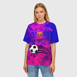 Футболка оверсайз женская Барса, цвет: 3D-принт — фото 2