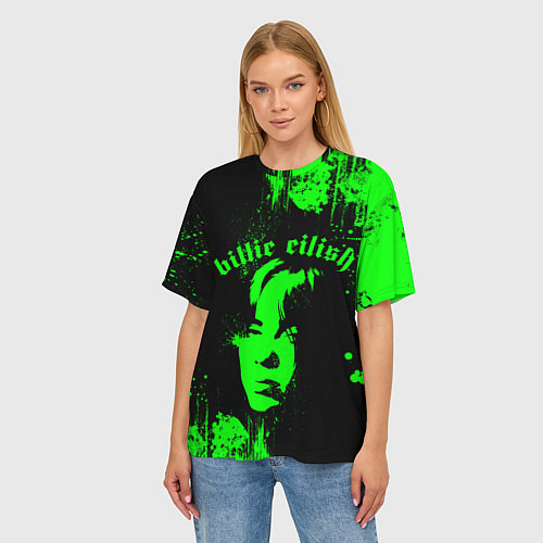Женская футболка оверсайз Billie eilish / 3D-принт – фото 3