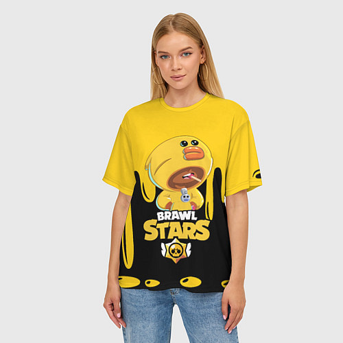 Женская футболка оверсайз BRAWL STARS SALLY LEON / 3D-принт – фото 3