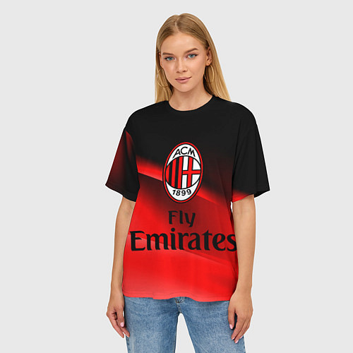 Женская футболка оверсайз Милан / 3D-принт – фото 3