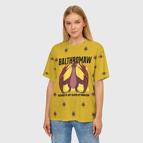 Женская футболка оверсайз Balthromaw / 3D-принт – фото 3