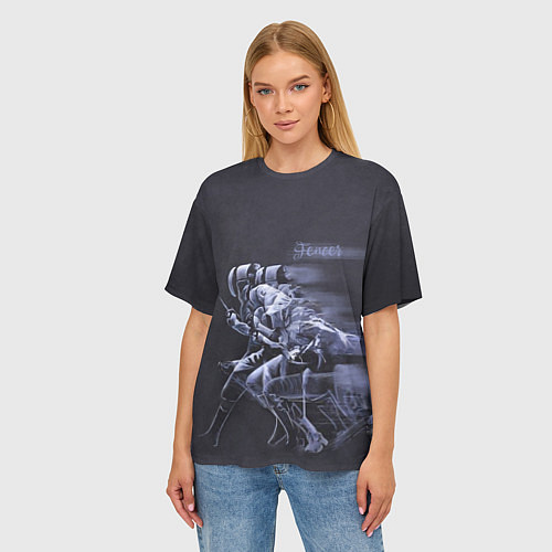 Женская футболка оверсайз Fencer / 3D-принт – фото 3