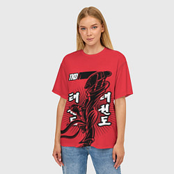 Футболка оверсайз женская TKD, цвет: 3D-принт — фото 2