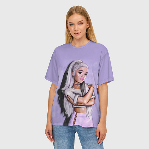 Женская футболка оверсайз Ariana Grande Ариана Гранде / 3D-принт – фото 3