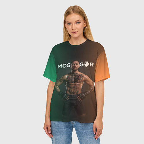 Женская футболка оверсайз Conor McGregor / 3D-принт – фото 3