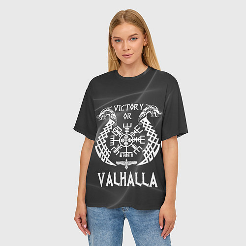 Женская футболка оверсайз Valhalla / 3D-принт – фото 3