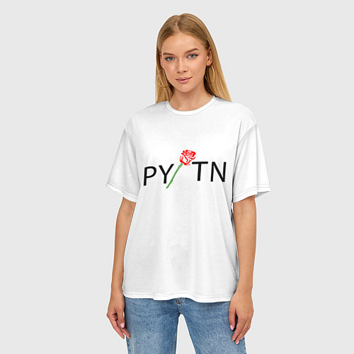 Женская футболка оверсайз ТИКТОКЕР - PAYTON MOORMEIE / 3D-принт – фото 3