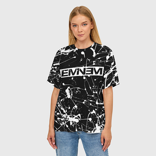 Женская футболка оверсайз Eminem / 3D-принт – фото 3