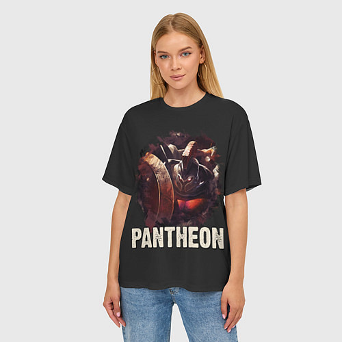 Женская футболка оверсайз Pantheon / 3D-принт – фото 3