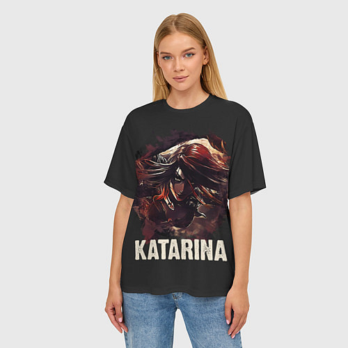 Женская футболка оверсайз Katarina / 3D-принт – фото 3
