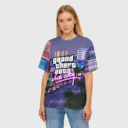 Футболка оверсайз женская Grand Theft Auto Vice City, цвет: 3D-принт — фото 2