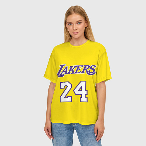Женская футболка оверсайз Kobe Bryant 24 / 3D-принт – фото 3