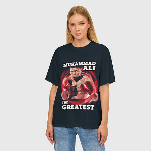 Женская футболка оверсайз Muhammad Ali / 3D-принт – фото 3