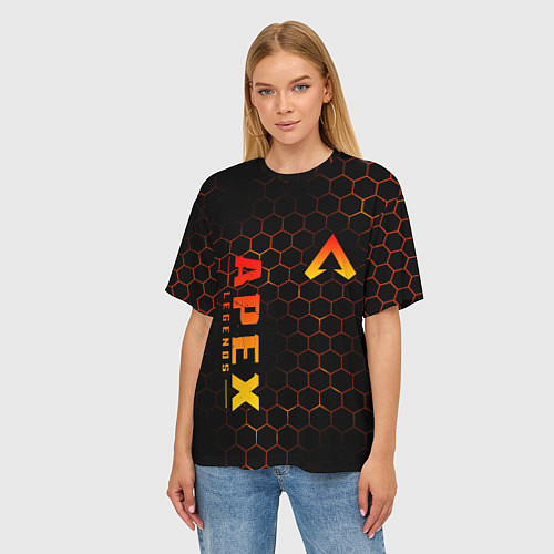 Женская футболка оверсайз APEX LEGENDS / 3D-принт – фото 3