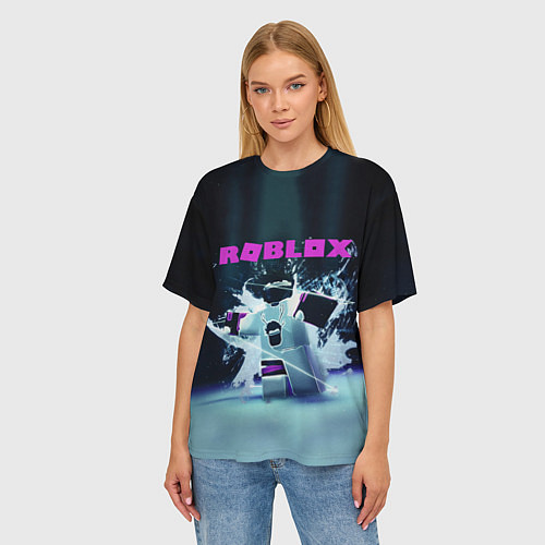 Женская футболка оверсайз ROBLOX / 3D-принт – фото 3