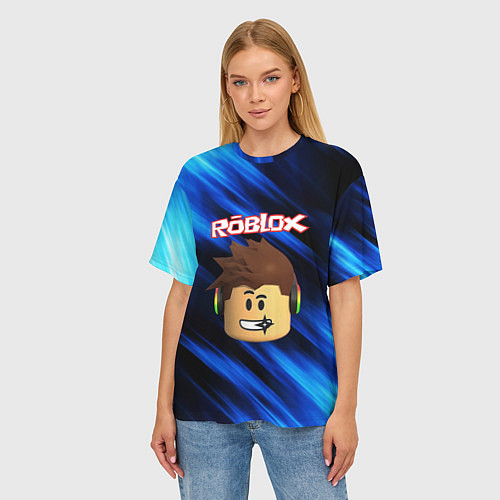 Женская футболка оверсайз ROBLOX / 3D-принт – фото 3